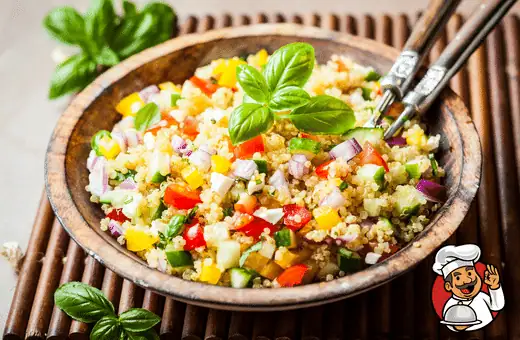 quinoa salad makes it an excellent side dish choice alongside tasty tuna cakes