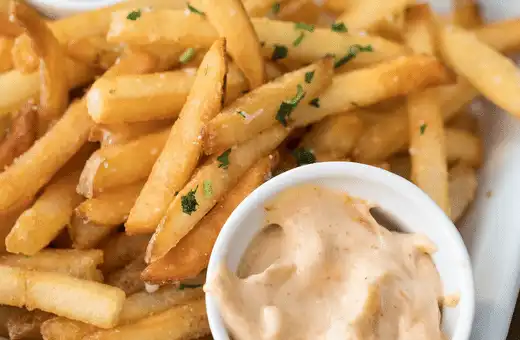 Chipotle mayonnaise has become increasingly popular recently and works really well with potato wedges, too; its smoky spiciness compliments them beautifully.