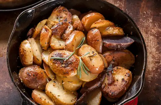 Roasted Potatoes go excellent with fish Sticks.