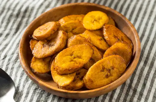 Fried plantains are a popular side dish in many Latin-American countries. Still, they're also incredibly easy and delicious when served alongside chicken tenders.