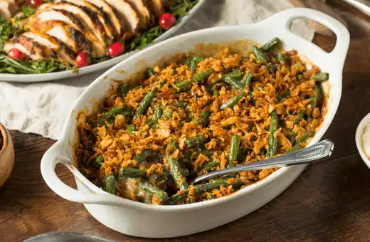 Another side you can't avoid during thanksgiving day is Green Bean casserole. This comforting dish is always a crowd-pleaser.
