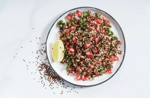 quinoa salad is a good accompaniment to oxtails