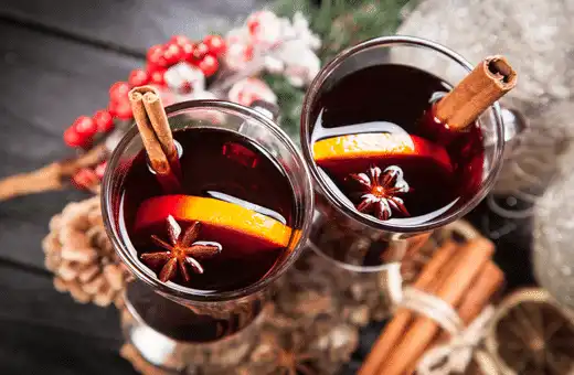 spiced mulled wine is one of the best thanksgiving drinks
