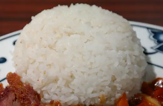White rice is an ideal choice to serve with Japanese Curry.