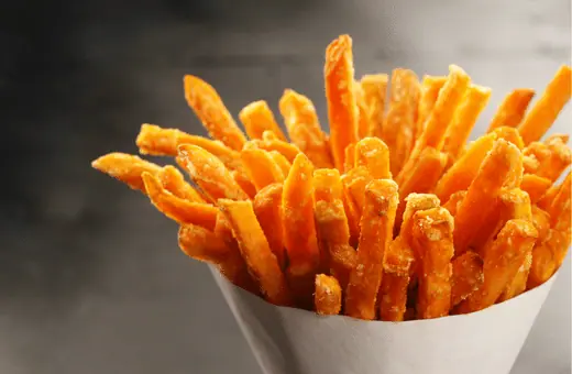 sweet potato fries goes well with coconut dhrimp