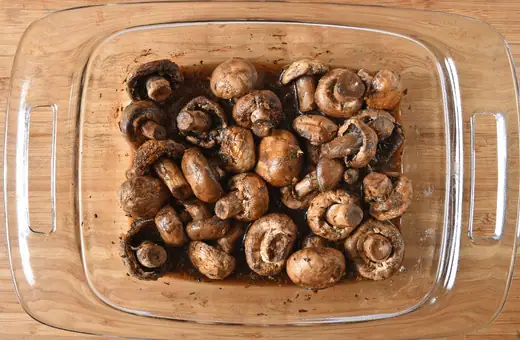 you can try baked mushroom to serve with rosemary bread