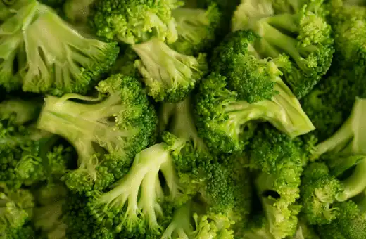 Broccoli is a green, cruciferous vegetable with a crunchy texture and contains vitamins A, C, and K, fiber, and folate. It goes perfectly with teriyaki salmon when steamed or roasted.