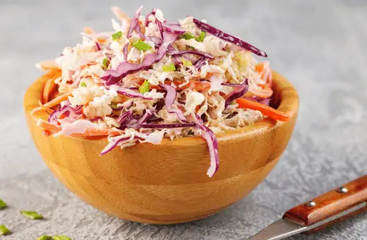 coleslaw is a good side dish to serve with sausage balls