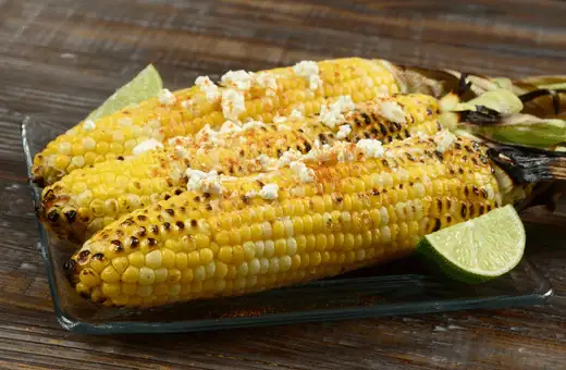 corn on the cob is a light grain that go well with grilled halibut