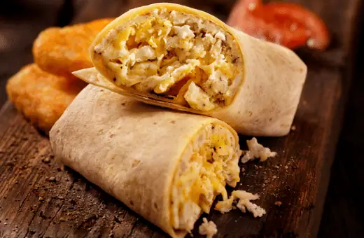 egg wrap is a great side to serve with coffee