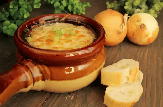 French Onion Soup goes excellent with focaccia bread