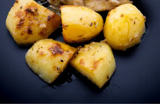 greek lemon potatoes are good dishes to serve with peruvian chicken