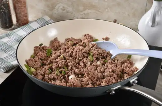 This flavorful ground beef skillet is sure to be a hit when served alongside stovetop stuffing! 