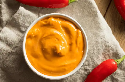 sriracha mayo is a great sauce to serve with onion rings