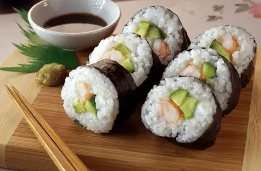 Sushi with Rice- One of my all-time go-to choices for any memorable day. Eating sushi with rice offers an enhanced taste experience and can be a nutritious meal. 