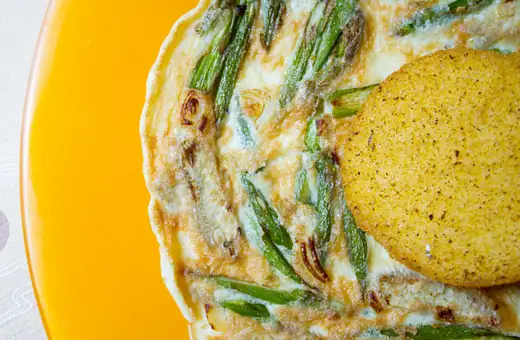 a slice of frittata can go with chicken apple sausage.