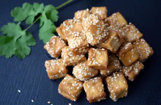 Spicy Tofu is a good way to enjoy Egg rolls.