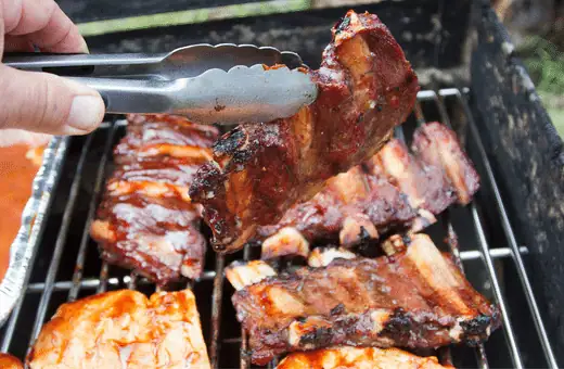 bbq ribs are good dish to serve with potato salad and baked beans
