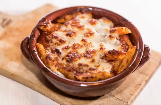 baked pasta is a good choice to serve alongside chicken afritada