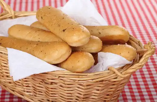 Breadsticks are an excellent option for calzones
