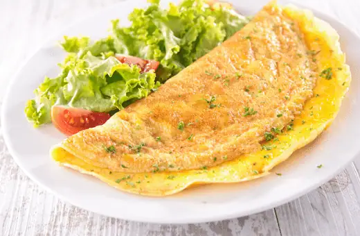 cheese omelet is taste good to serve with scrapple