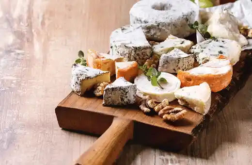 A cheese platter is the best match to serve with wine tasting
