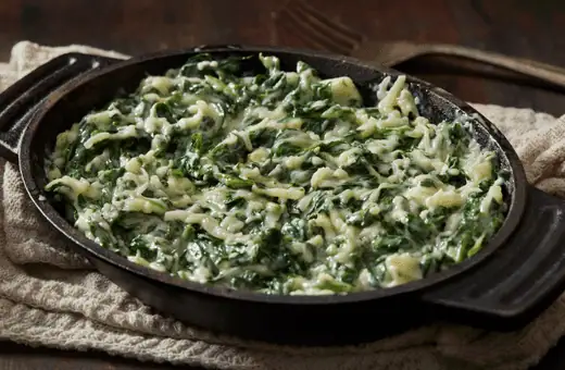 creamed spinach is a good dish to serve with country ham