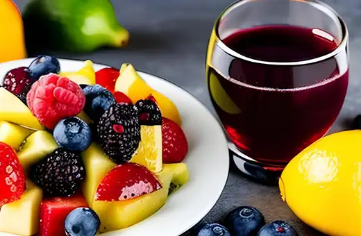 Fruit salad with Wine