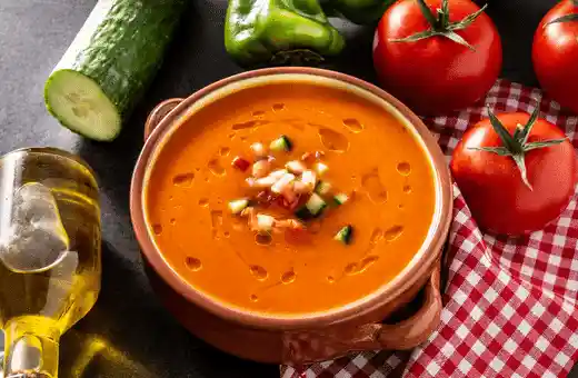 Gazpacho is the perfect companion to a classic BLT