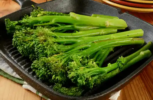 Grilled Broccoli goes excellent with potato skins