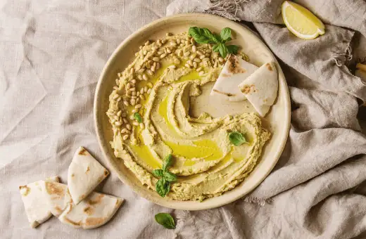  hummus spreads is taste good to serve with pastrami sandwiches
