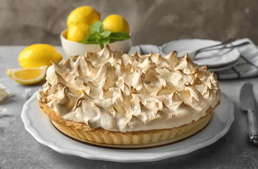 Light and airy meringue pie is another tasty option for pairing desserts with beef. 
