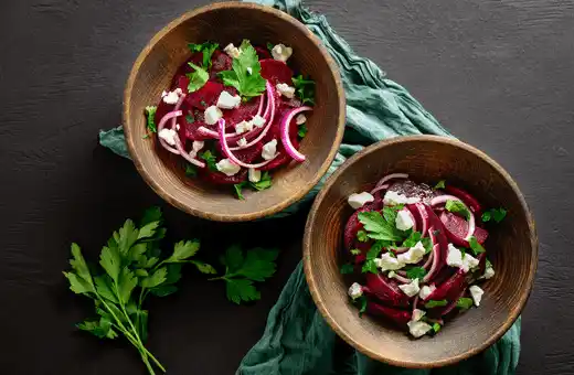 Roasted beets are always found in many Mediterranean salads and pair perfectly alongside beef tenderloin