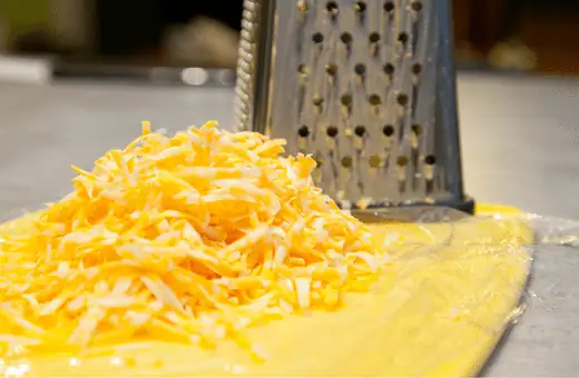 shredded cheese is great to serve with corn cakes