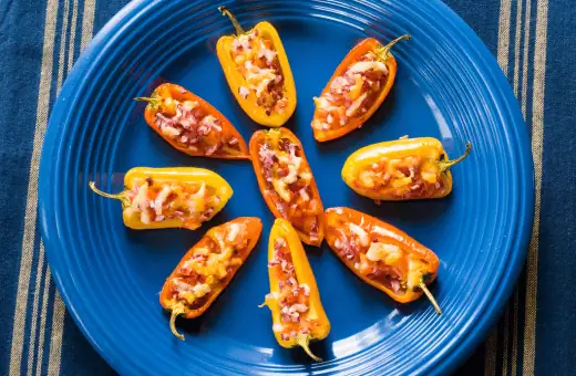 stuffed mini peppers are good to serve with gazpacho for dinner