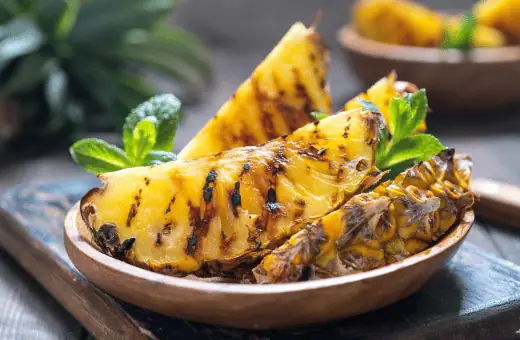 Grilled Pineapple goes well with mojitos