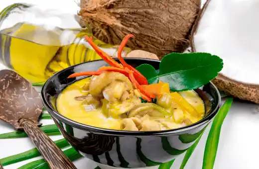 Coconut-Curry Soup With Smoked Chicken