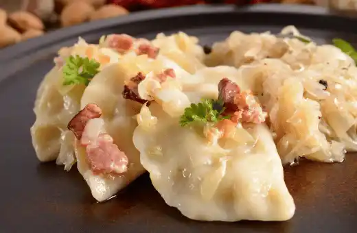 Pierogi goes excellent with polish sausages