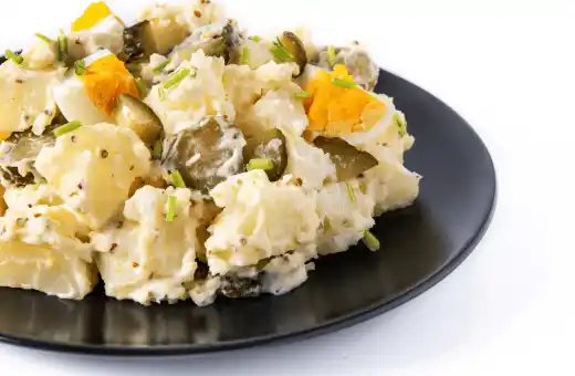 German potato salad with eggs