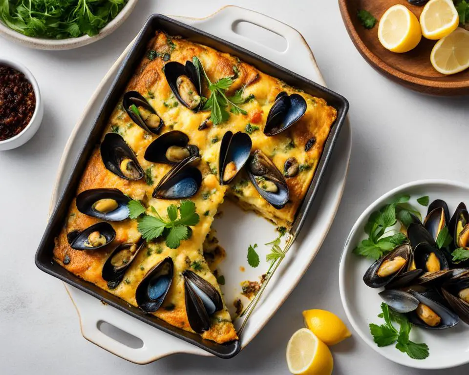 Leftover Mussels Frittata