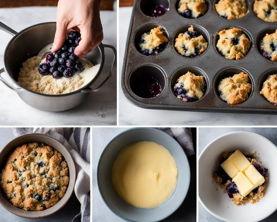 baking with leftover blueberry muffins