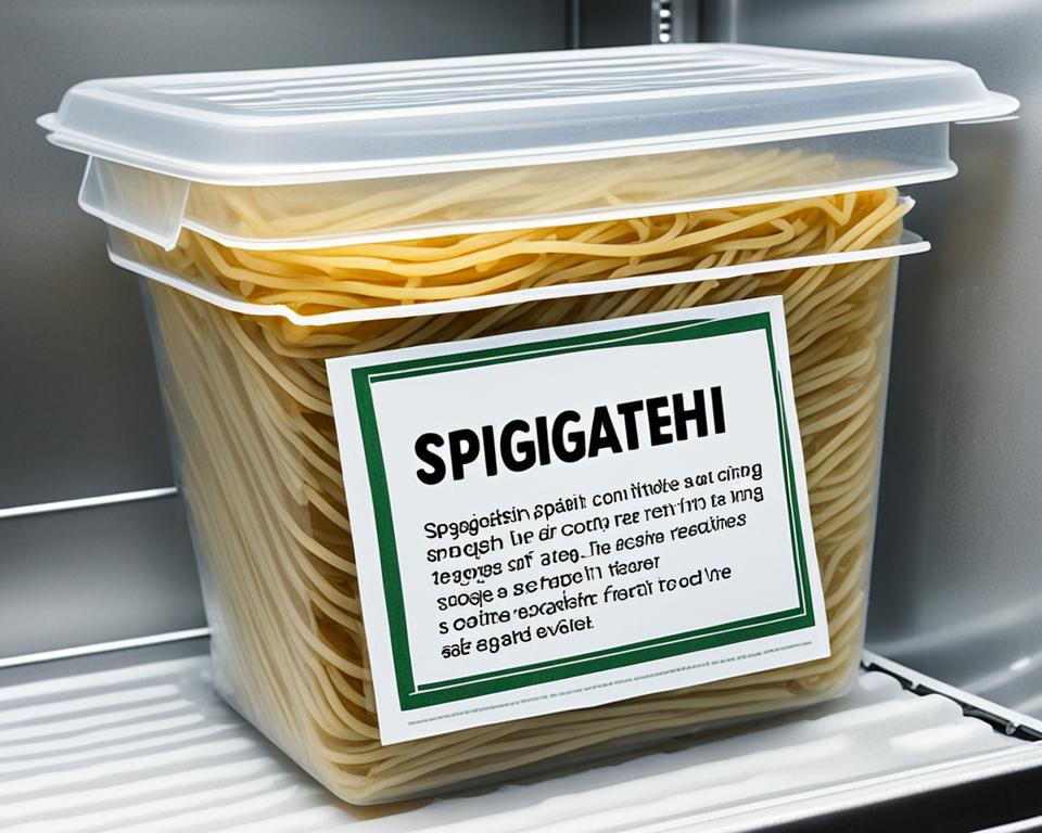 safe storage of leftover spaghetti