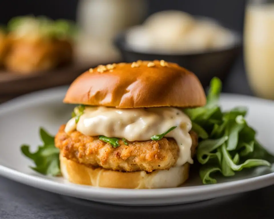 Halibut sliders with spicy aioli